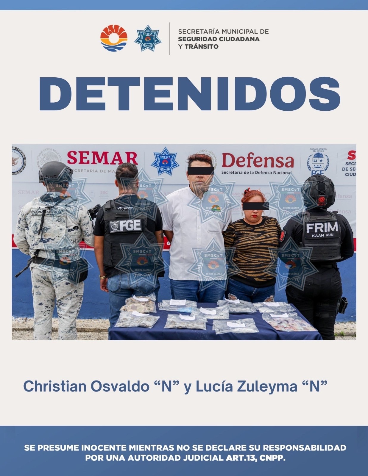 DETENIDOS POR DELITOS CONTRA LA SALUD