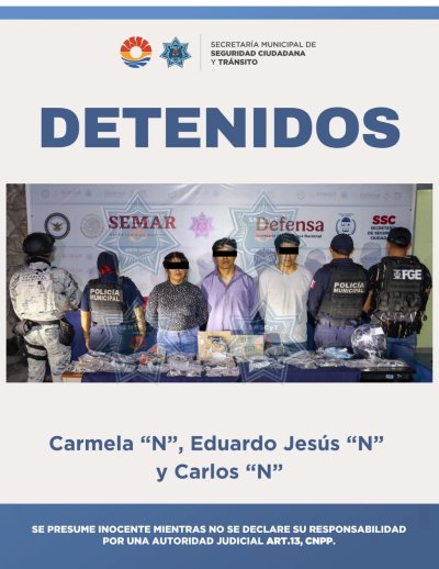 DETENIDOS POR ROBO A NEGOCIO