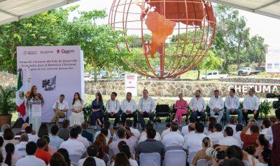 Firman Mara Lezama y Marcelo Ebrard, primer Polo de Desarrollo Económico para el Bienestar en Chetumal