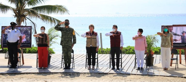 Rinden homenaje al Ejército Nacional en Solidaridad