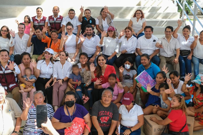 Supervisa Mara Lezama la entrega directa de 55 mil apoyos alimentarios