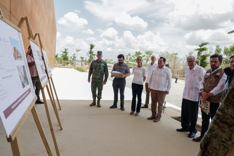 Supervisan Sheinbaum y Díaz Mena avance del nuevo Hospital O’Horán, el más grande del sureste