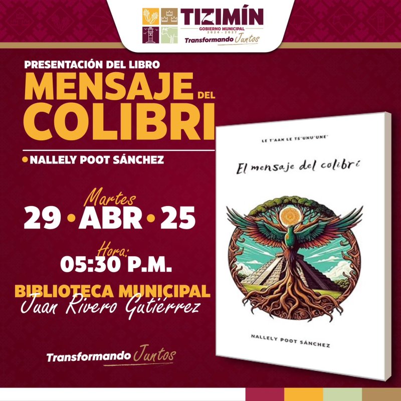 ¡Te invitamos a la presentación del libro “El Mensaje del Colibrí”!